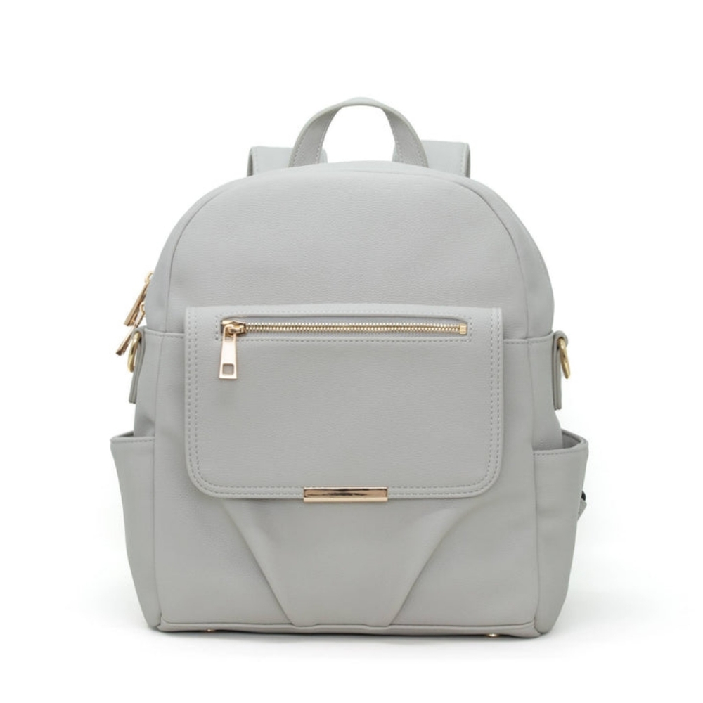 SMALL BACKPACK DIAPER BAG - GRAY